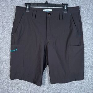 Amazon Luly Yang Cargo Shorts Mens Medium Black Stretch Performance Pockets